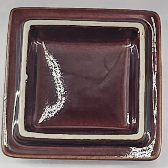 ASAHI trinket Ring Box Jewelry Ceramic Vintage Small 2.75 X 2.75 X 1.5 Peacock - Picture 4 of 12